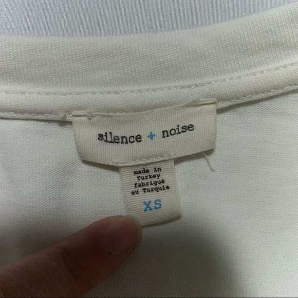 Silence and Noise White Lace Up Sides Long Sleeve Dress - Picture 5 of 5